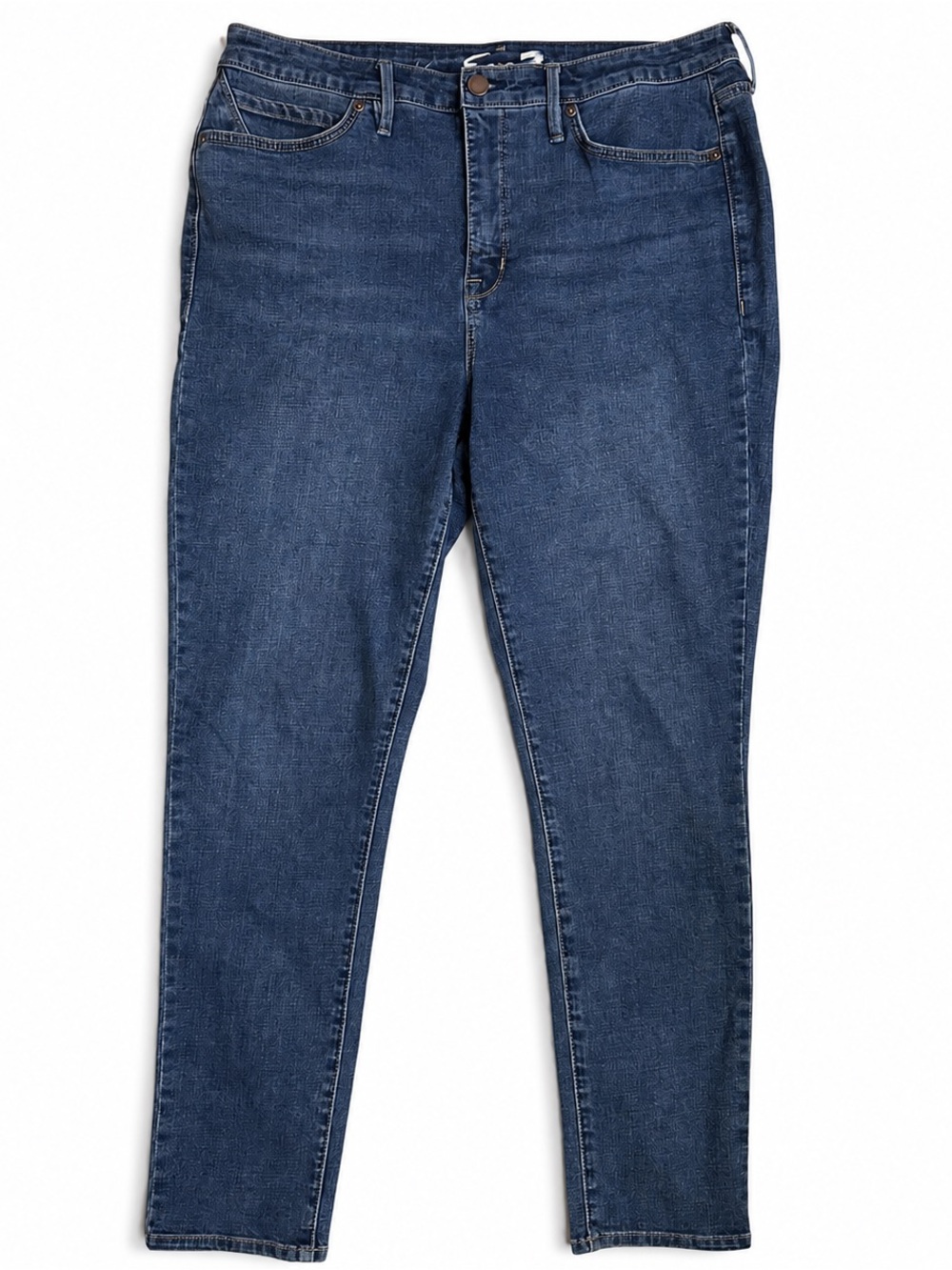 Seven7 Women's High-Rise Skinny Jeans Size 14 34x28 Blue Stretch Denim
